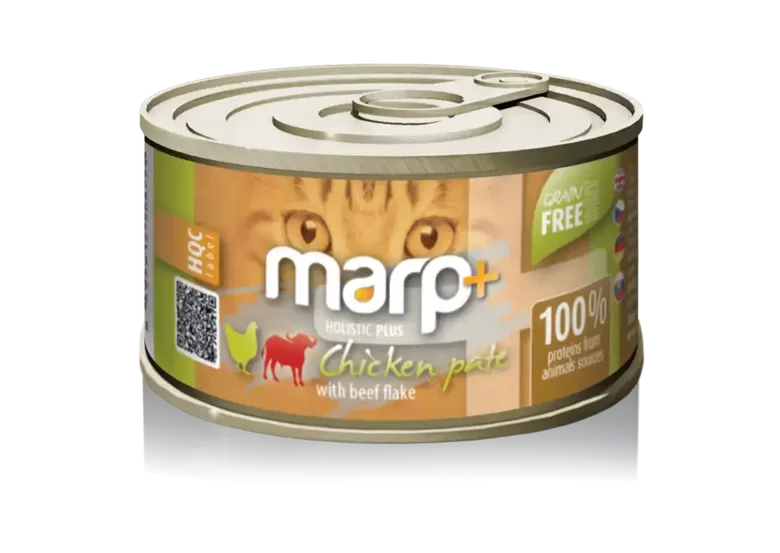 Marp Holistic Plus – Chicken pate with beef flake - Vistas pastēte ar liellopa gaļas pārslām, 70g